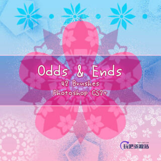 漂亮的小清新印花、花纹纹饰图案Photoshop笔刷-玩吧资源站