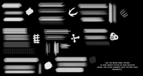 自定义画笔、纹理和线条边缘Photoshop笔刷下载-玩吧资源站