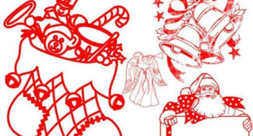 圣诞节卡通剪贴画Photoshop美图笔刷-玩吧资源站