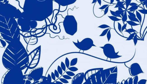 漂亮的植物花纹照片美图背景边框饰品PS笔刷 #.72-玩吧资源站