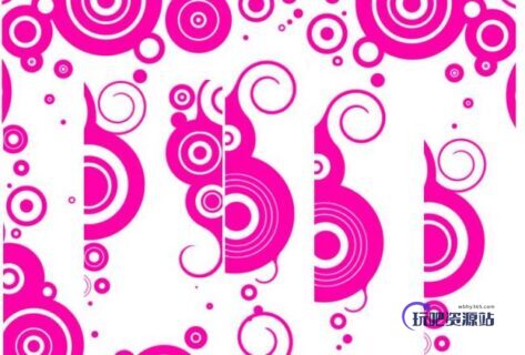 时尚非主流同心圆背景装饰Photoshop笔刷素材-玩吧资源站