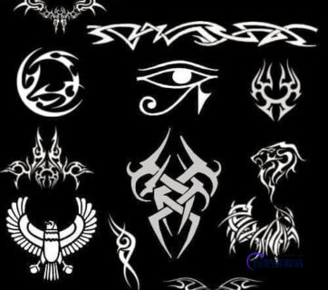 富有特点的Photoshop纹身、纹饰图案笔刷-玩吧资源站