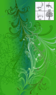 漂亮的植物花纹照片美图背景边框饰品PS笔刷 #.73-玩吧资源站