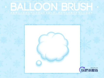 可爱卡通对话框素材Photoshop笔刷-玩吧资源站