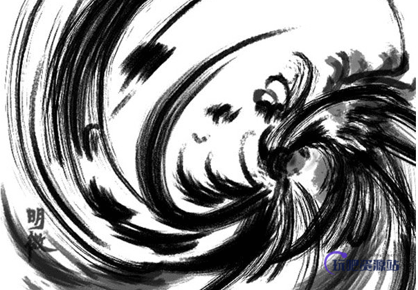 漩涡涂鸦水墨刷子痕迹Photoshop笔刷