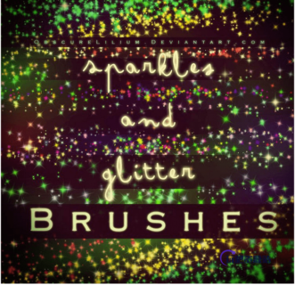 星光点点、亮光梦幻背景Photoshop美图笔刷-玩吧资源站