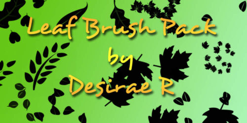 枫叶、落叶矢量叶子图形Photoshop笔刷素材-玩吧资源站