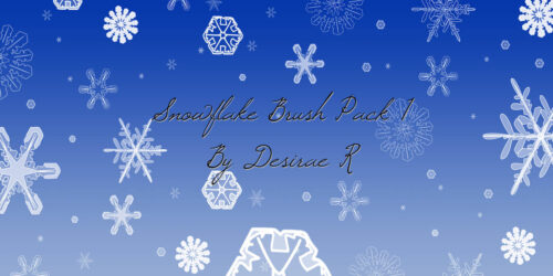 仿真雪花、冰晶Photoshop雪花笔刷-玩吧资源站