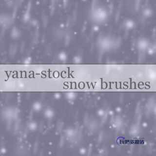 下雪效果Photoshop背景笔刷-玩吧资源站
