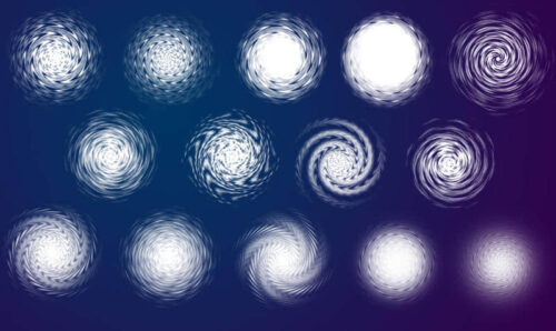 14种扭曲的漩涡图案Photoshop笔刷素材-玩吧资源站