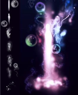 童话梦幻泡泡、魔幻光影星海特效PS笔刷-玩吧资源站