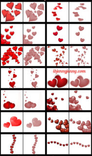 水晶爱心图案情人节装饰Photoshop笔刷-玩吧资源站