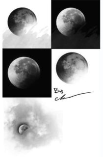 真实的月球、月亮PS笔刷素材-玩吧资源站