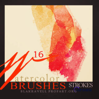 自由水彩设置笔触Photoshop笔刷-玩吧资源站