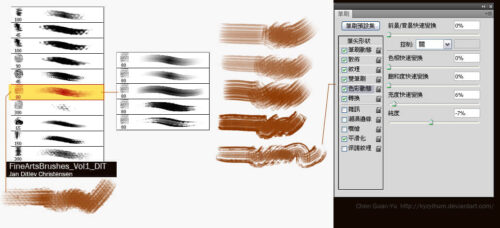 水彩毛刷Photoshop笔刷下载-玩吧资源站