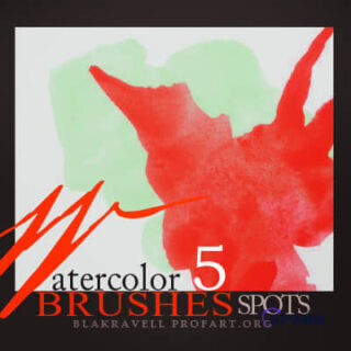 自由水彩设置笔触Photoshop笔刷 #.5-玩吧资源站