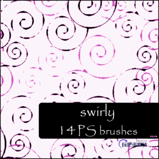 漩涡非主流背景装饰PS笔刷-玩吧资源站