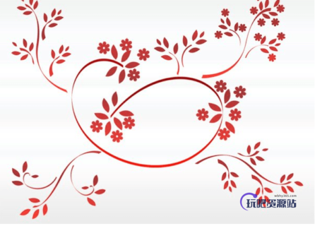 漂亮的植物艺术系花纹图案Photoshop笔刷-玩吧资源站