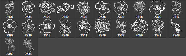 手绘盛开的鲜花花朵Photoshop笔刷