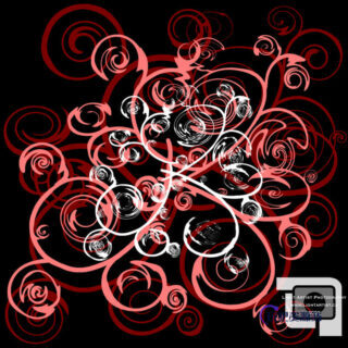 漩涡涂鸦花纹艺术Photoshop笔刷素材-玩吧资源站