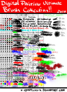 一套多功能涂抹、刻画Photoshop笔刷-玩吧资源站