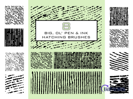 指纹、掌纹纹理状PS笔刷素材下载-玩吧资源站