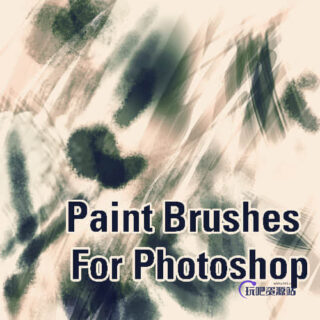 光影涂抹画笔PS笔触笔刷-玩吧资源站