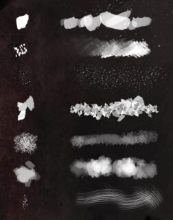 7种CG绘画创作PS笔刷-玩吧资源站