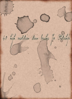 40种墨水滴溅污渍效果PS笔刷-玩吧资源站