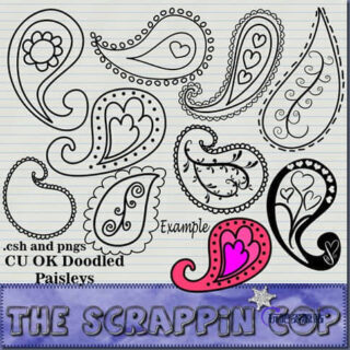 佩斯利花纹photoshop自定义形状素材 .csh 下载-玩吧资源站