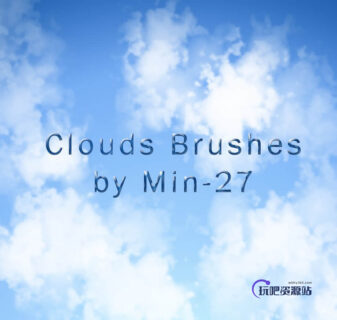 简单的云彩绘图PS笔刷-玩吧资源站