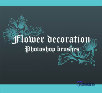 漂亮的古典贵族植物印花图案Photoshop笔刷-玩吧资源站