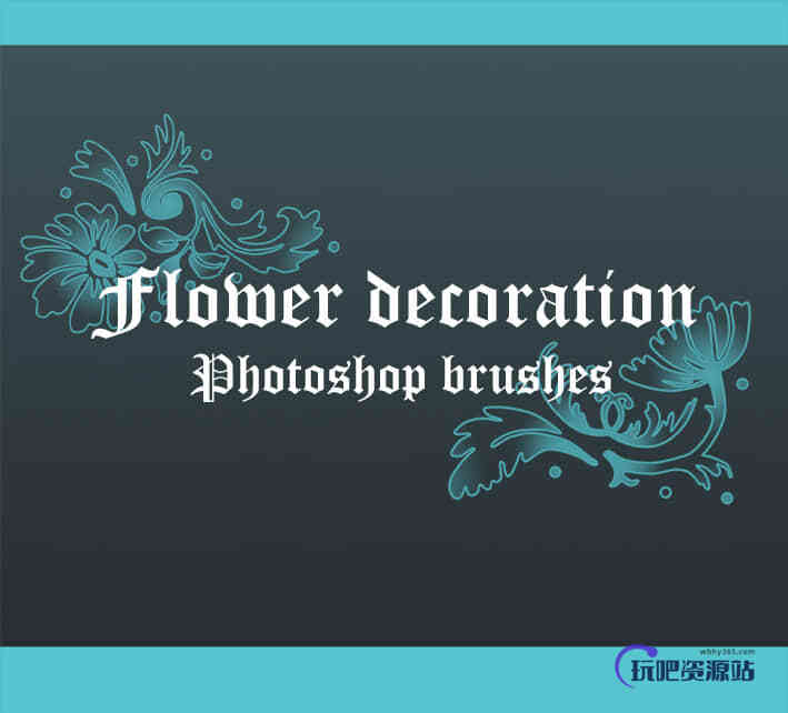 漂亮的古典贵族植物印花图案Photoshop笔刷