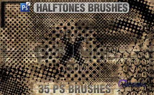 多种小圆点纹理Photoshop笔刷素材-玩吧资源站