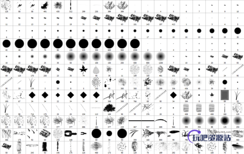 超多自用PS笔刷包下载-玩吧资源站