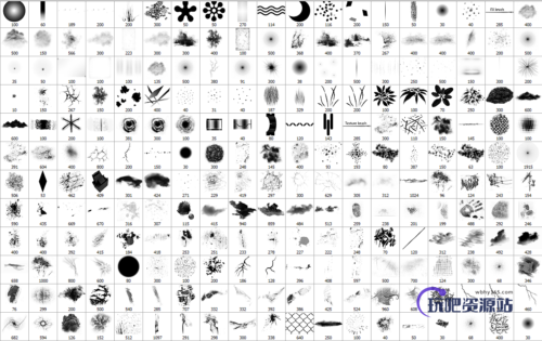 超多种笔刷类型合集之阮佳的私人Photoshop笔刷包 #.1-玩吧资源站