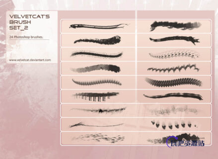 一套比较杂的绘画Photoshop笔刷素材下载-玩吧资源站