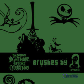 万圣节涂鸦装扮Photoshop照片装饰笔刷-玩吧资源站