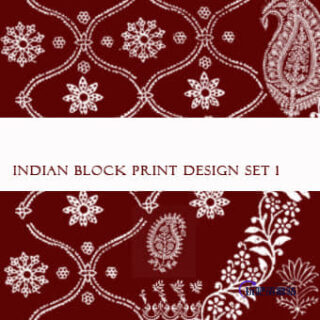 漂亮的伊斯兰名族印染、印花花纹Photoshop笔刷-玩吧资源站