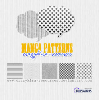 马赛克、小圆点、竖线、横线Photoshop填充素材.pat-玩吧资源站