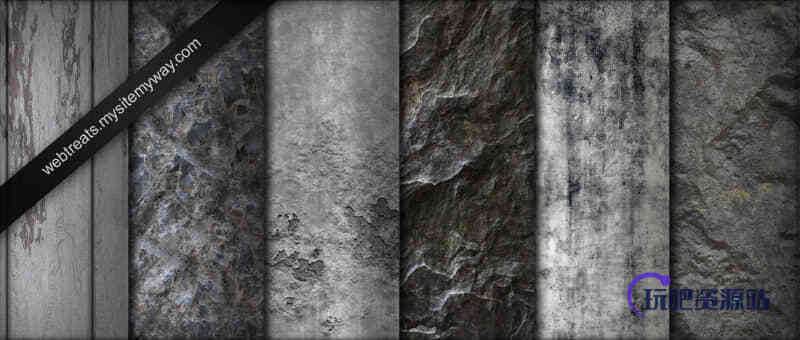 岩石、石壁、石材纹理Photoshop填充图案底纹素材 Patterns 下载