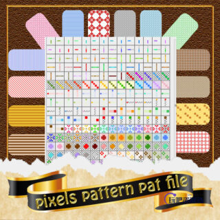 七彩复古像素化Photoshop填充图案底纹素材 Patterns 下载  #.1-玩吧资源站