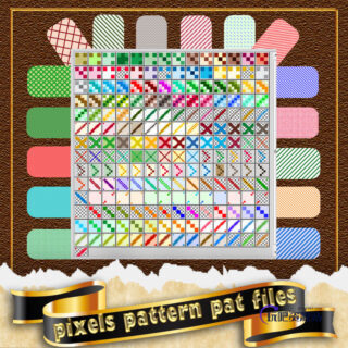 七彩复古像素化Photoshop填充图案底纹素材 Patterns 下载  #.2-玩吧资源站