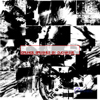 混乱无比的油漆刷子涂抹痕迹Photoshop笔刷-玩吧资源站