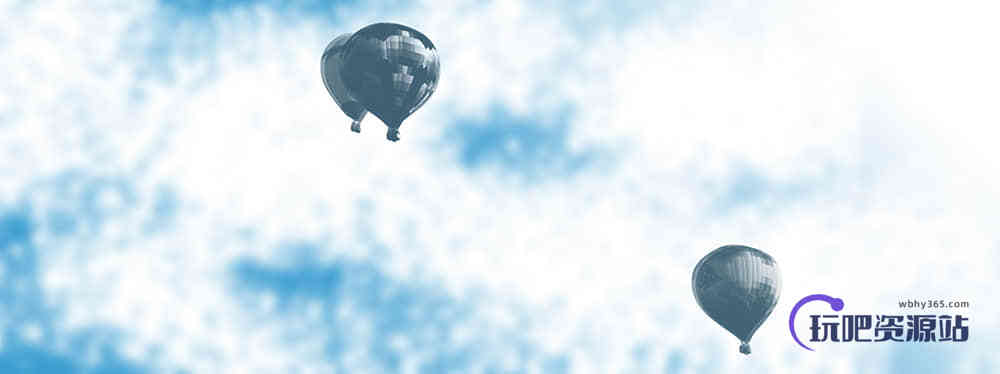 天空中的热气球素材Photoshop笔刷