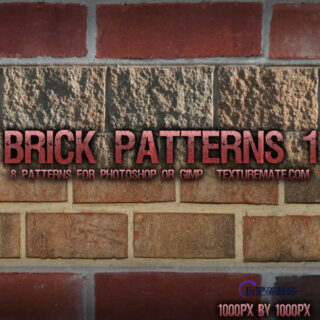 8种墙砖、水泥墙面纹理Photoshop填充图案底纹素材 Patterns 下载-玩吧资源站