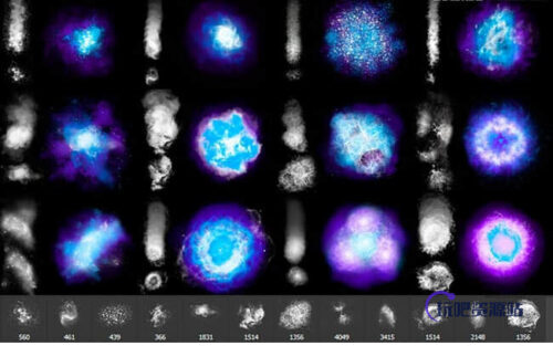漂亮梦幻的星云效果、光线爆炸效果Photoshop笔刷-玩吧资源站
