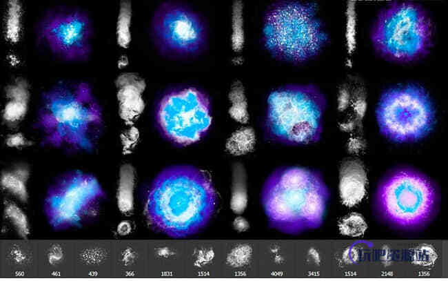 漂亮梦幻的星云效果、光线爆炸效果Photoshop笔刷