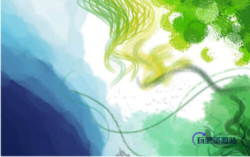 CG绘画笔触Photoshop笔刷素材下载-玩吧资源站