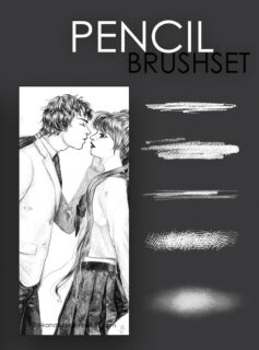 超级铅笔笔触效果Photoshop手绘笔刷-玩吧资源站